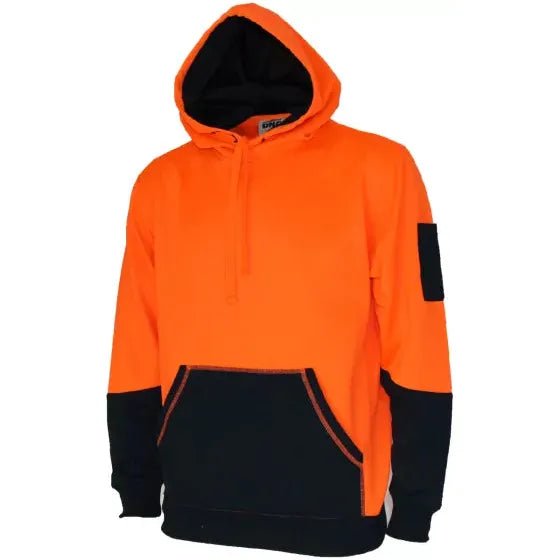 DNC 3721 300gsm Sloppy Joe Super Fleecy Pullover Hoodie Orange Navy 2.1 kg Orange/Navy