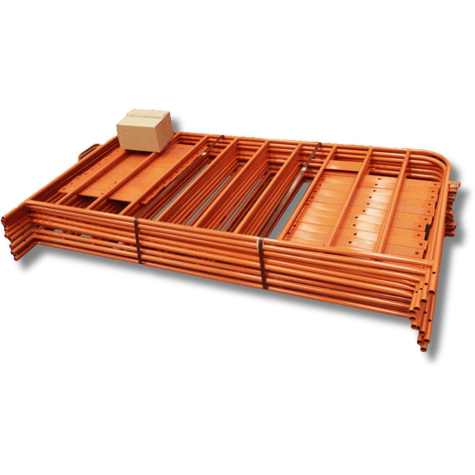 Orange Crowd Control Barrier 2.3m x 1.1m (+2 Pins & Feet) 42 kg