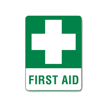 Small Poly First Aid Sign 30 x 22.5cm