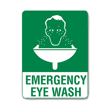 Small Poly Emergency Eyewash Sign 30 x 22.5cm