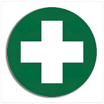First Aid Cross Sticker 5 x 5cm Sheet/5
