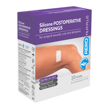 AEROFILM PLUS Sensitive Silicone Postoperative Dressing 6 x 8cm Box/10