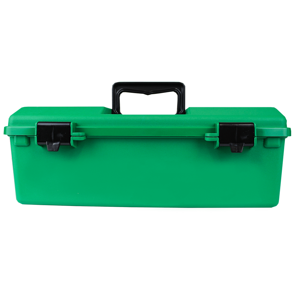 AEROCASE Green Plastic Tacklebox with 1 Liftout Tray 23 x 40 x 14.5cm