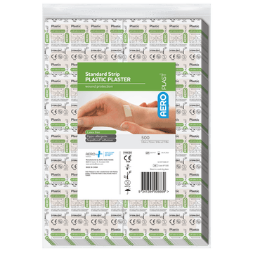 AEROPLAST Plastic Standard Strip 7.2 x 1.9cm Bag/500