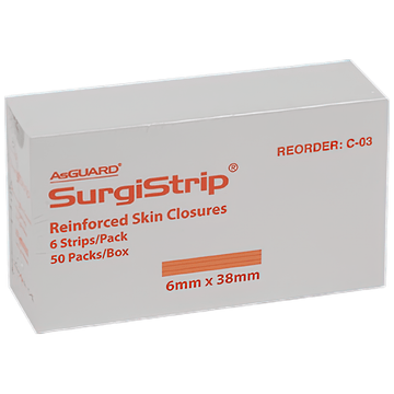 AEROPLAST Wound Closure Strips 6 x 38mm 6 strips/card Box/50