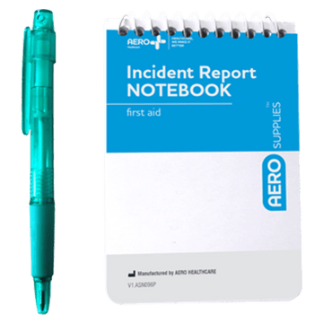 AEROSUPPLIES First Aid Notebook with Pen