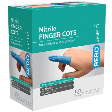 AEROSHIELD X-Large Nitrile Finger Cots Box/100