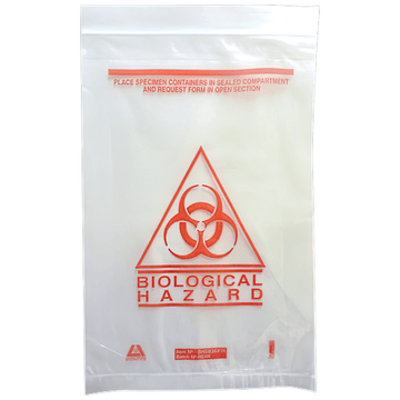 AEROHAZARD Biohazard Clinical Waste Bag 255 x 160mm