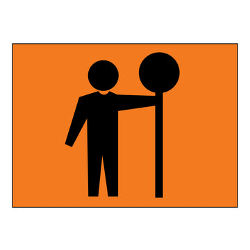 Boxed Edge Sign - Flagman / Traffic Controller - 1200x900mm