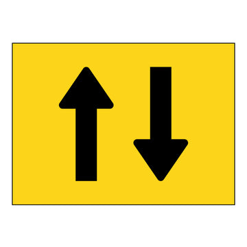 Boxed Edge Sign - 2 Way Lane Status - 900x600mm