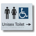 Unisex Toilet (Accessible) Sign 3.5 kg side-and-direction Left Arrow BS-UTA-LA