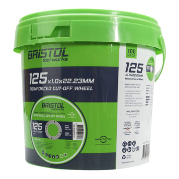 Bristol Cutting Disc 125 x 1.0mm | 100 Pack Tub
