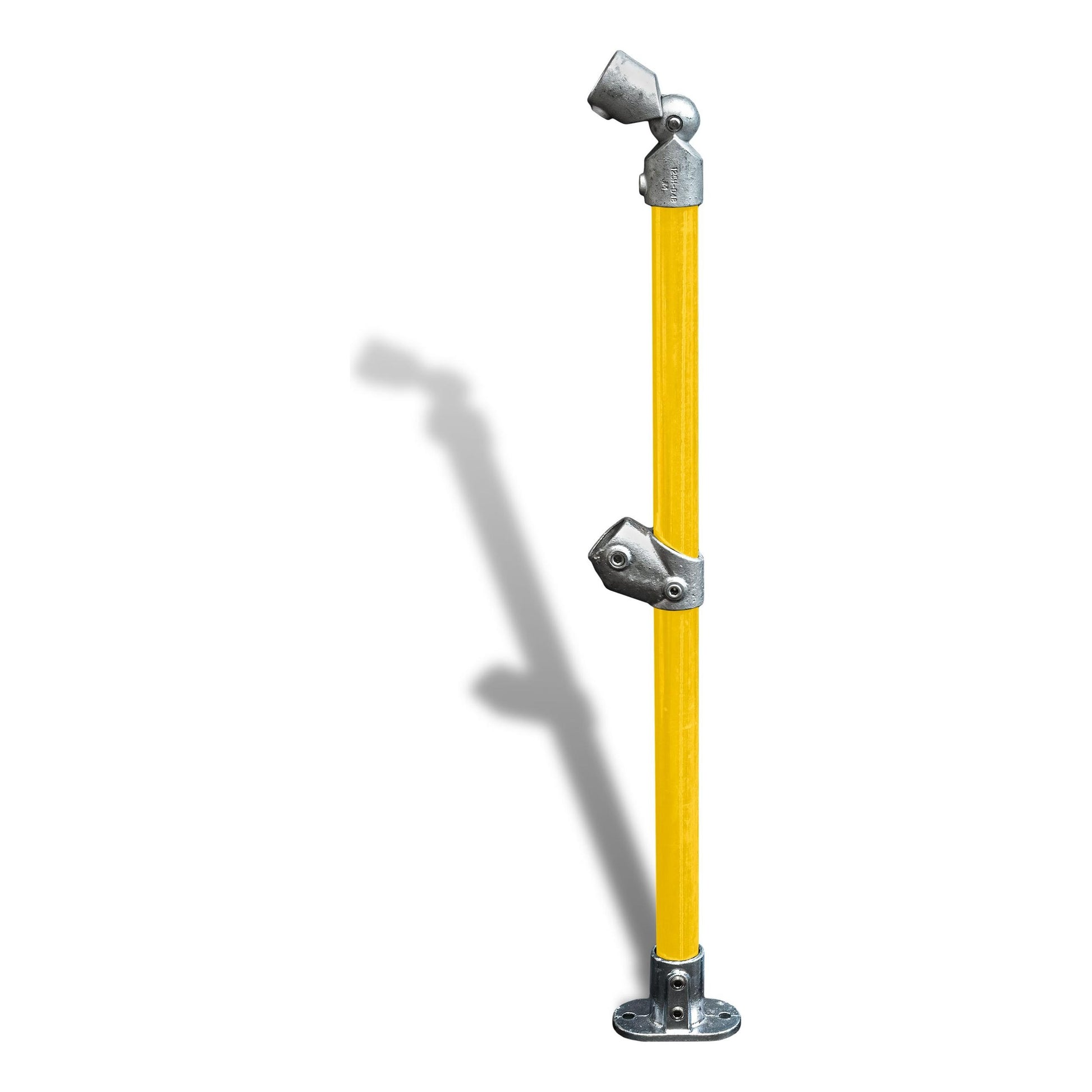 Cope Modular Handrail - End Stanchion (Rise Adjustable) - Base Mount