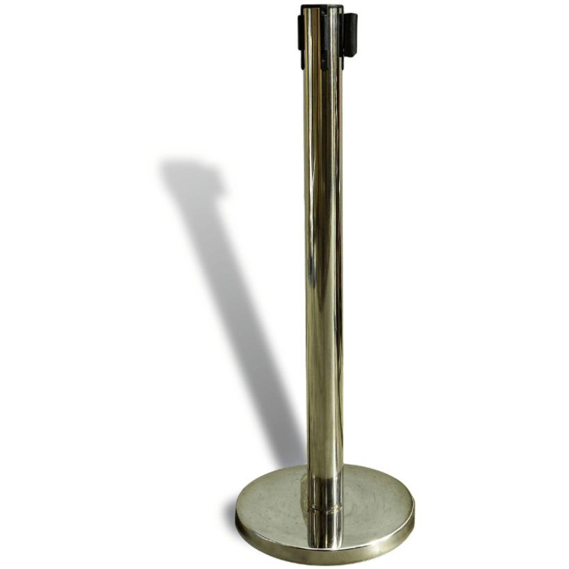 Crowd Control Barrier - Stainless Steel | Black Belt