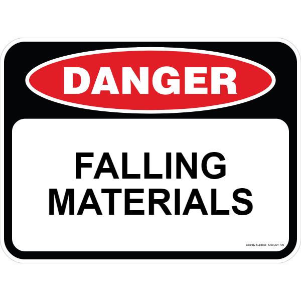 Danger Sign - Falling Materials 3.5 kg 300mm x 450mm