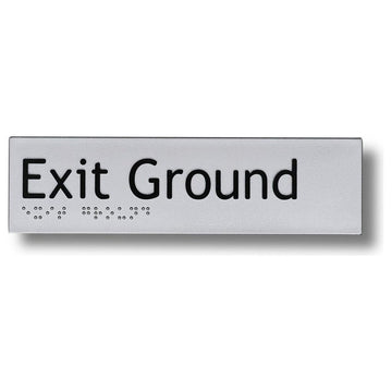 Exit Level Ground Signs 3.5 kg 180mm x 50mm Braille-exit-sign Exit Level Ground BS-EG