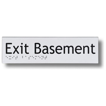Exit Level Basement Signs 3.5 kg 180mm x 50mm Braille-exit-sign Exit Level Basement BS-EB
