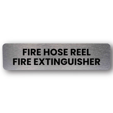 Fire Hose Reel Fire Extinguisher - Brushed Silver