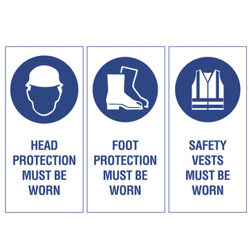 Mandatory Sign - Head & Foot Protection Must Be Worn