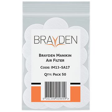 BRAYDEN Manikin Air Filter - Adult Pack/50