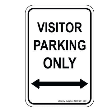 Visitor Parking Only Sign with Arrows - 300x450mm