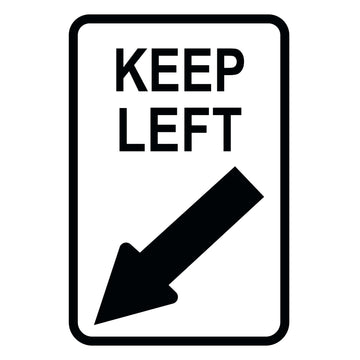 Keep Left Sign - R2-3L | 400x300mm