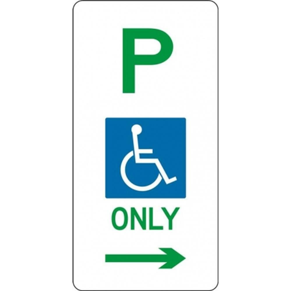 Disabled Parking Sign - 225x450mm 3.5 kg sign-type Right Arrow R5-31R