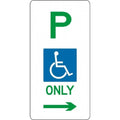Disabled Parking Sign - 225x450mm 3.5 kg sign-type Left Arrow R5-31L