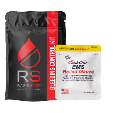 RAPIDSTOP Medium Bleed Control Pack with QUIKCLOT EMS Roll