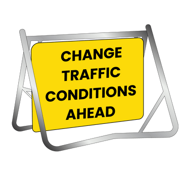 Swing Stand & Sign - Changed Traffic Conditions - 900x600mm