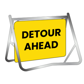 Swing Stand & Sign - Detour Ahead - 900x600mm