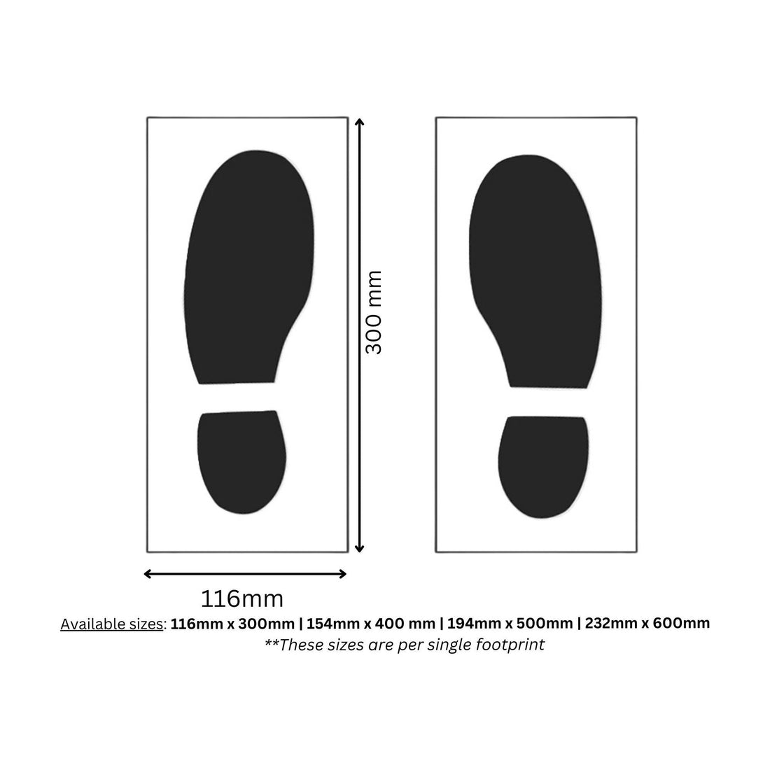 Pedestrian Footprint Stencil 1.75 kg 1.5 mm Poly
