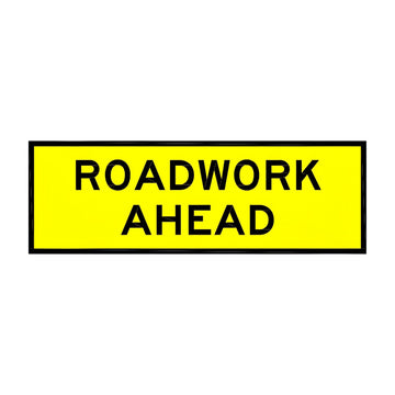 Boxed Edge Sign - Roadwork Ahead Sign - 1800x600mm
