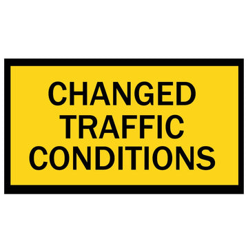 Boxed Edge Sign - Changed Traffic Conditions - 1200x900mm