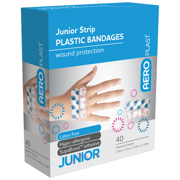 AEROPLAST Plastic Junior Strip 7.2 x 1.9cm Box/40