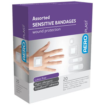 AEROPLAST Sensitive Assorted Dressings Box/20
