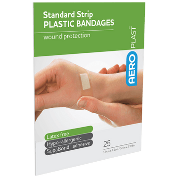 AEROPLAST Plastic Standard Strip 7.2 x 1.9cm Env/25