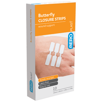 AEROPLAST Butterfly Wound Closures 45 x 10mm Box/10