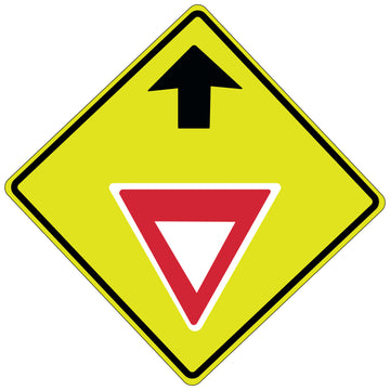 Give Way Ahead Sign - 600x600mm