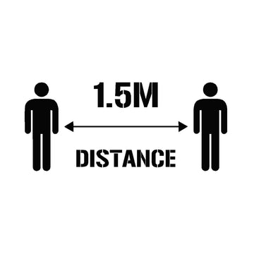 COVID 1.5m Social Distance Reminder Stencil