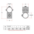 CopeRail 136 - Split Clamp-on Crossover
