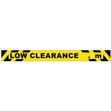 Low Height Clearance Aluminium Reflective Sign - 1.5m x 150mm 10.5 kg Clearance Height Sticker 1.8 HCS-1.8