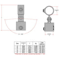 CopeRail 173 - Single Swivel Combination