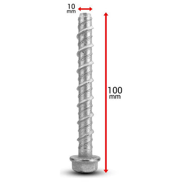 Screw Bolt - Galvanised - 10 x 100mm 0.175 kg