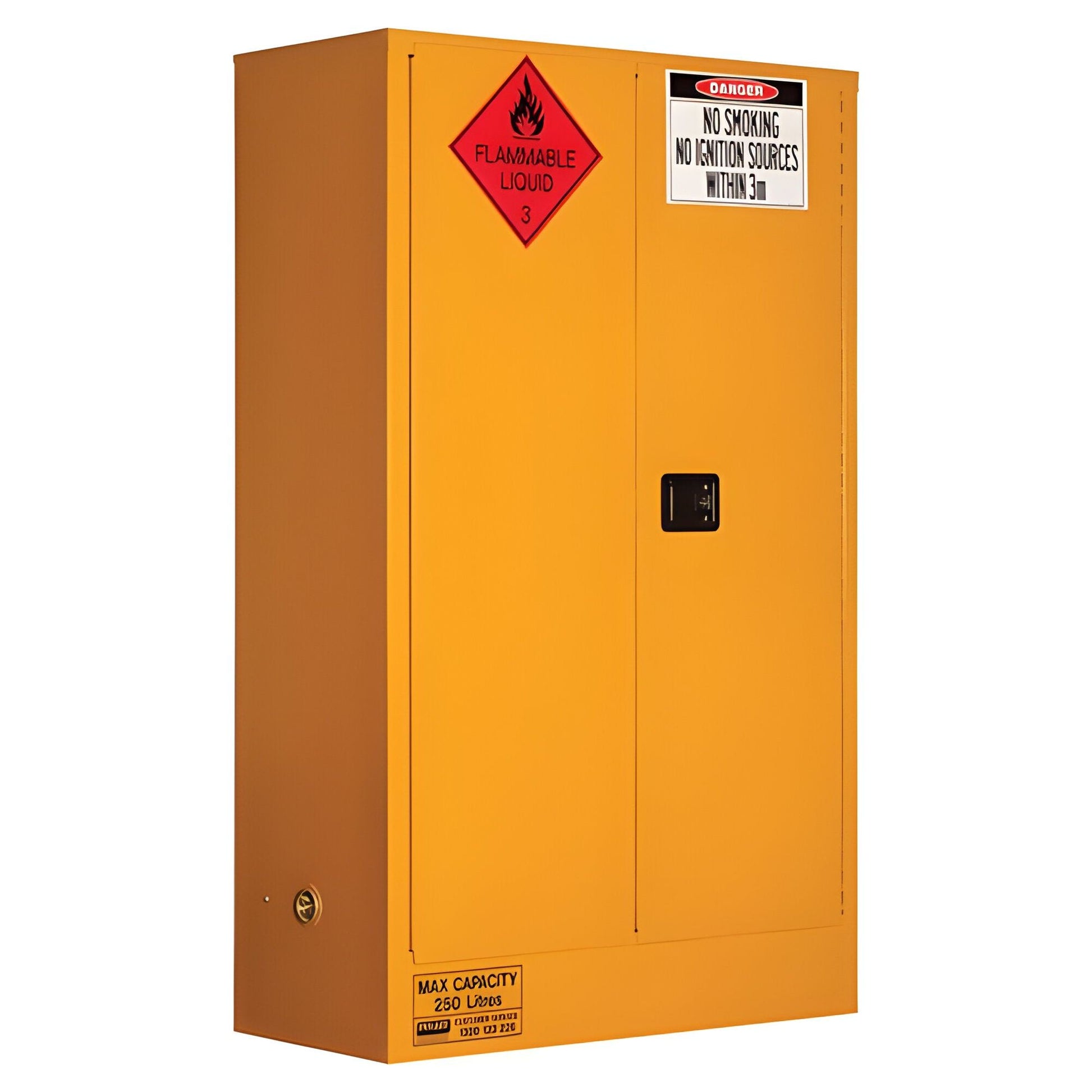 Flammable Storage Cabinet 250L 2 Door, 3 Shelf 654.5 kg