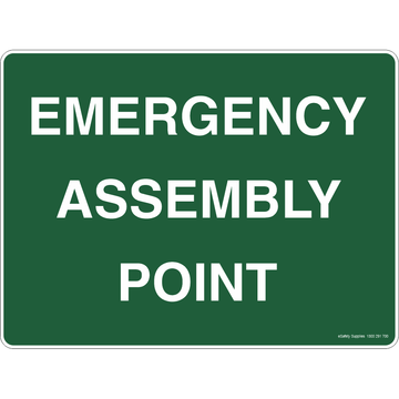 Information Sign - Emergency Assembly Point - 450 x 600mm 0.7 kg
