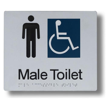 Male Toilet (Accessible) Sign 3.5 kg size-and-type Male Toilet (Accessible) LH - 210x180mm BS-MT-LH