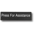 Braille Sign - Press For Assistance Sign - Black 0.7 kg