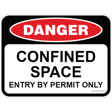 Danger Sign - Confined Space Entry By Permit Only 0.7 kg 300X450 Material Poly ES-DSCSEBPO-P-300X450