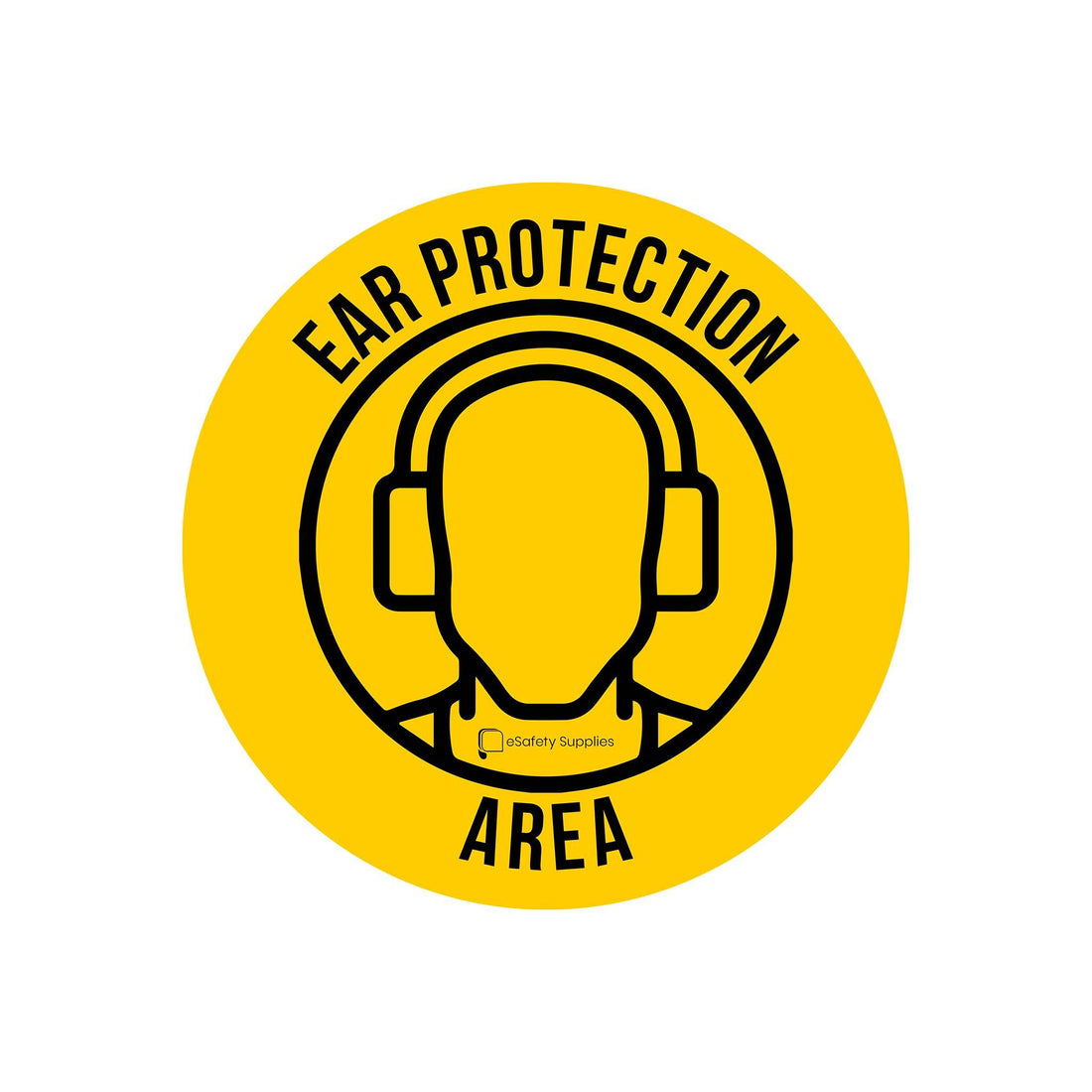 Ear Protection Area Floor Sticker - 400mm